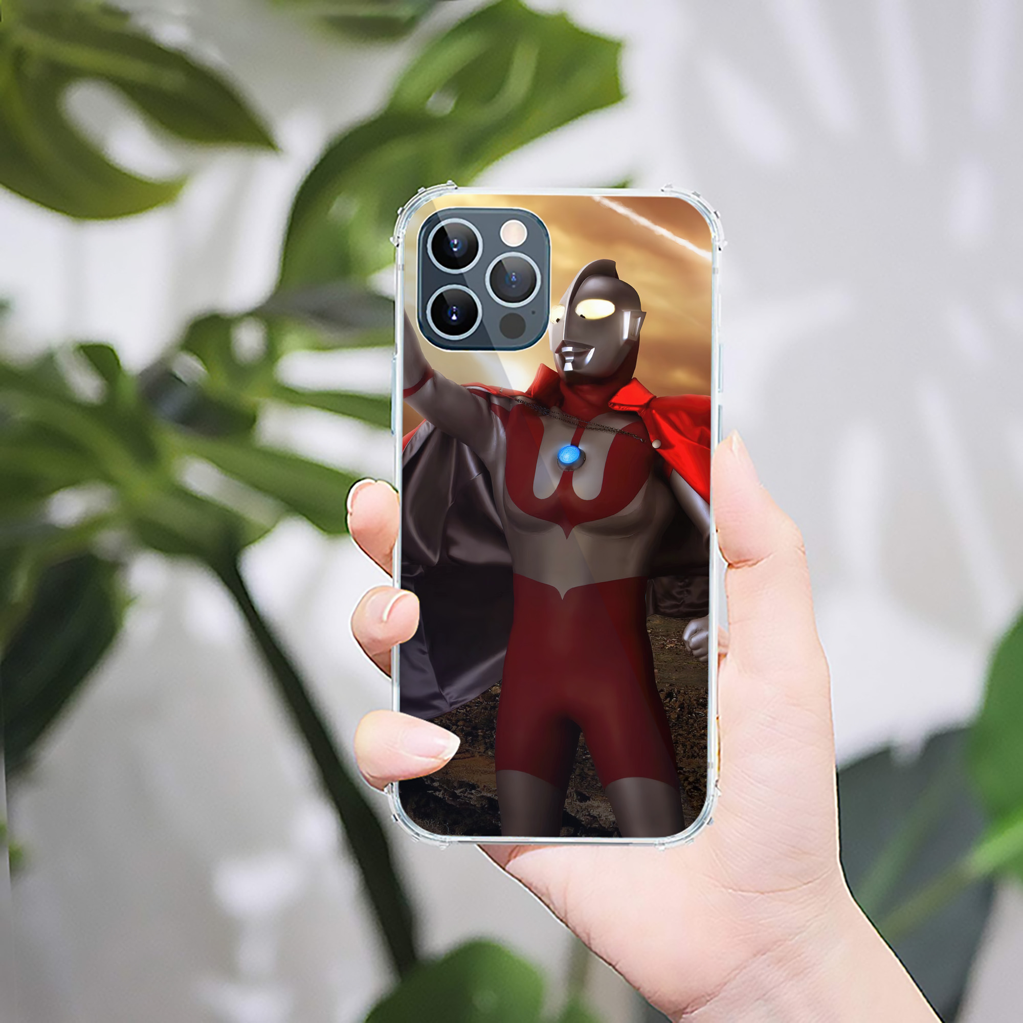 （画像用） ウルトラマン Ultraman 【iPhone 12シリーズ対応】透明スマホケース（クリアソフトケース）